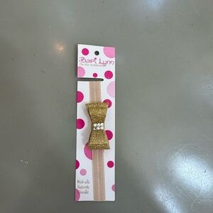 Gold Holidays Hair Bow for Kids